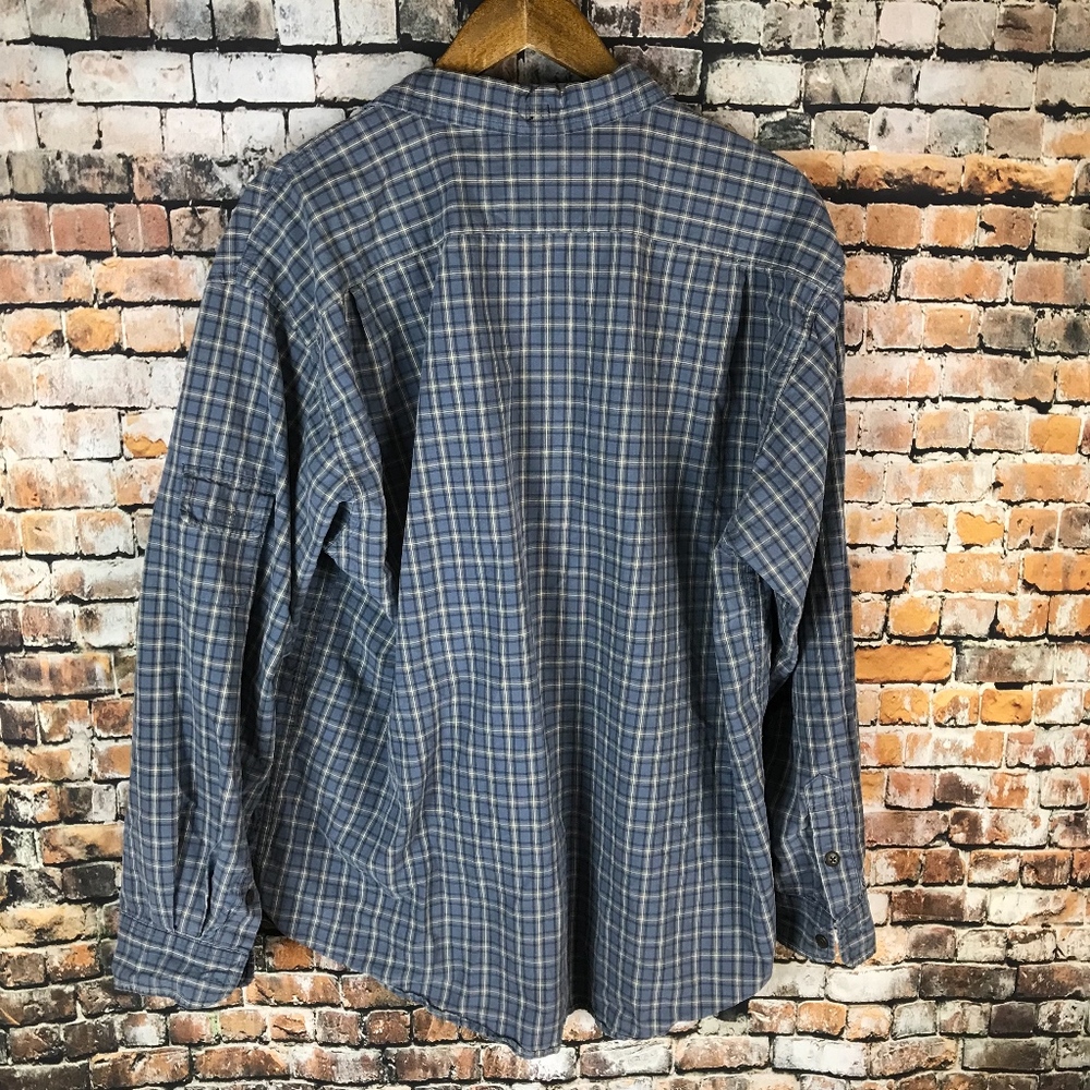 American Eagle Plaid Button Down Long Sleeve Shirt - Picture 2 of 7